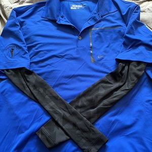 NWOT -Nike Golf Tour Performance Men's Polo Shirt a Dri-Fit Long Sleeve Polo - L